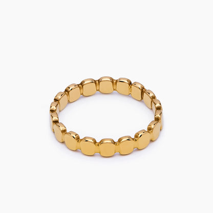 Golden Beaded Ring | Gold-Plated | 3mm Bead Band