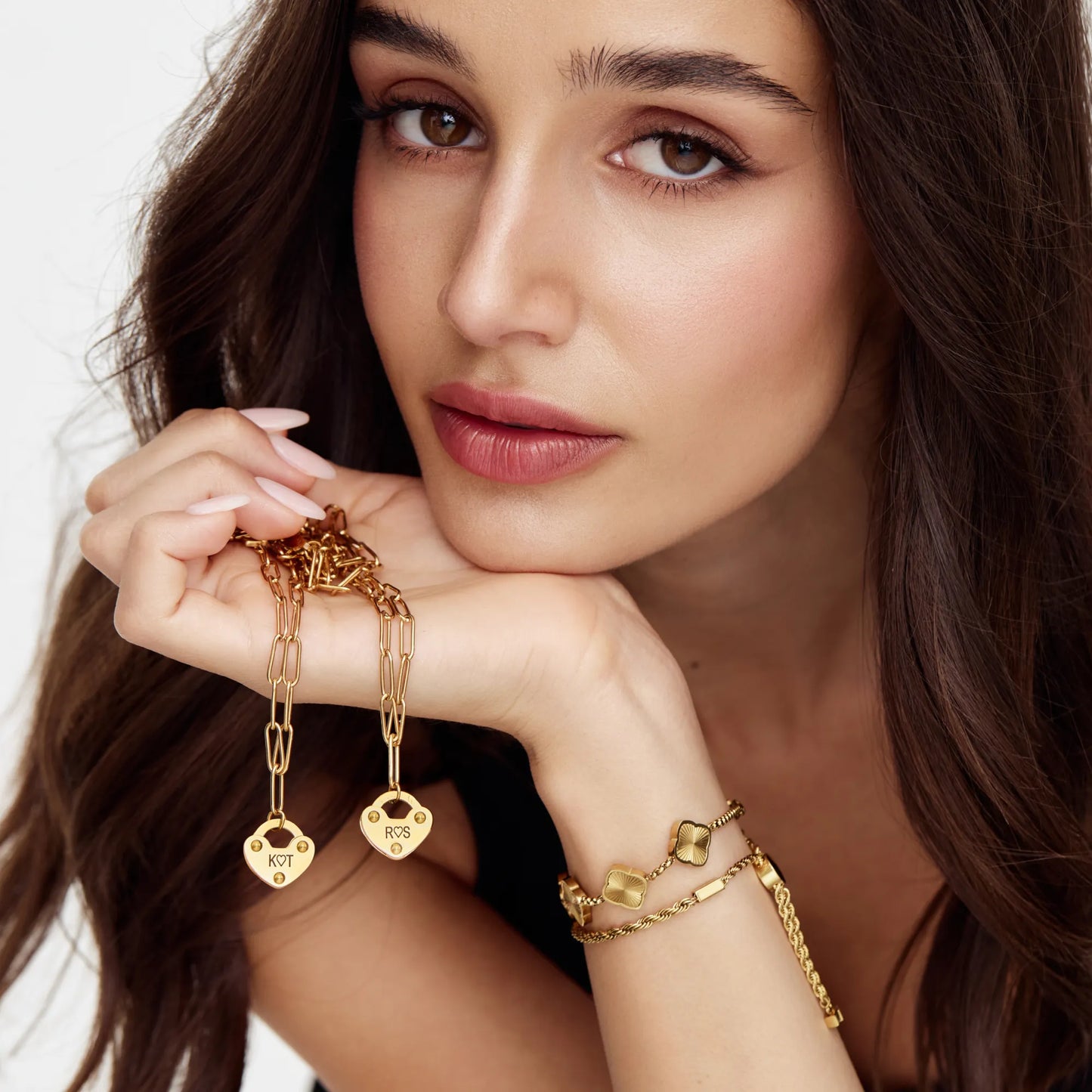 Heart Lock Initial Necklace | Gold-Plated | Personalized Heart Lock Pendant