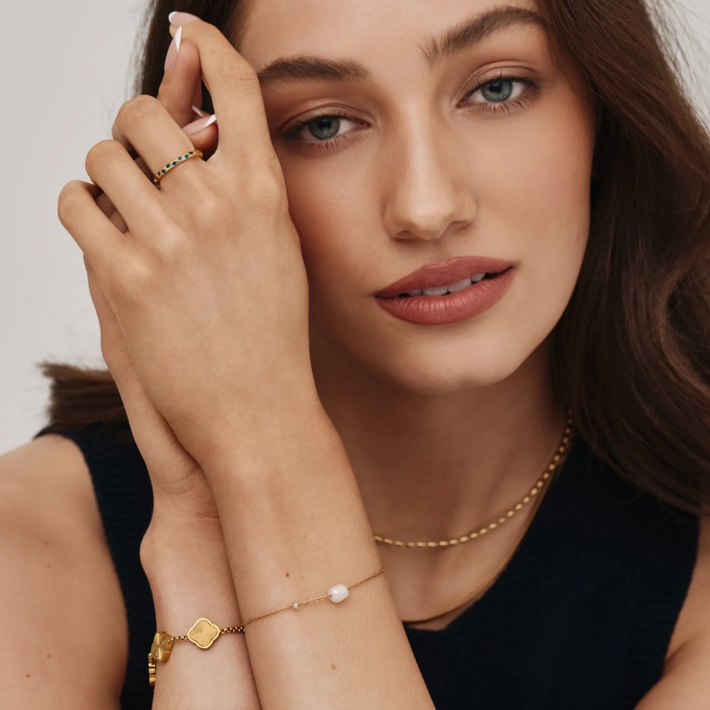 Dainty Freshwater Pearl Bracelet | Gold-Plated | Single Pearl on Chain