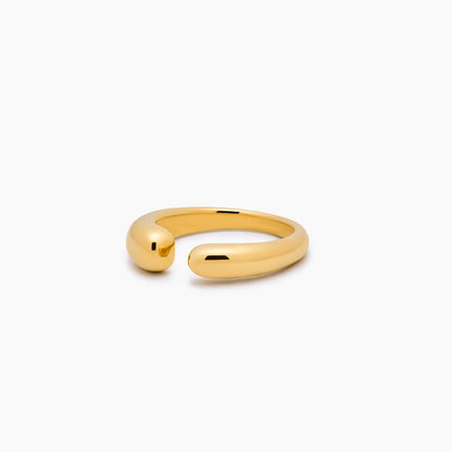 Open Form Ring | Gold-Plated | Open Band Sculptural Ring