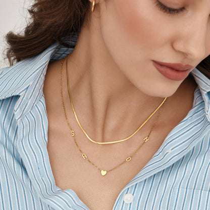 Multi Initial Necklace | Gold-Plated | Multiple Letter Initials