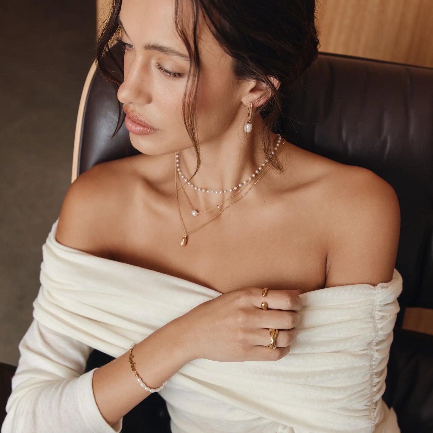 Trio Rolling Ring | Gold-Plated | Three Interlaced Bands