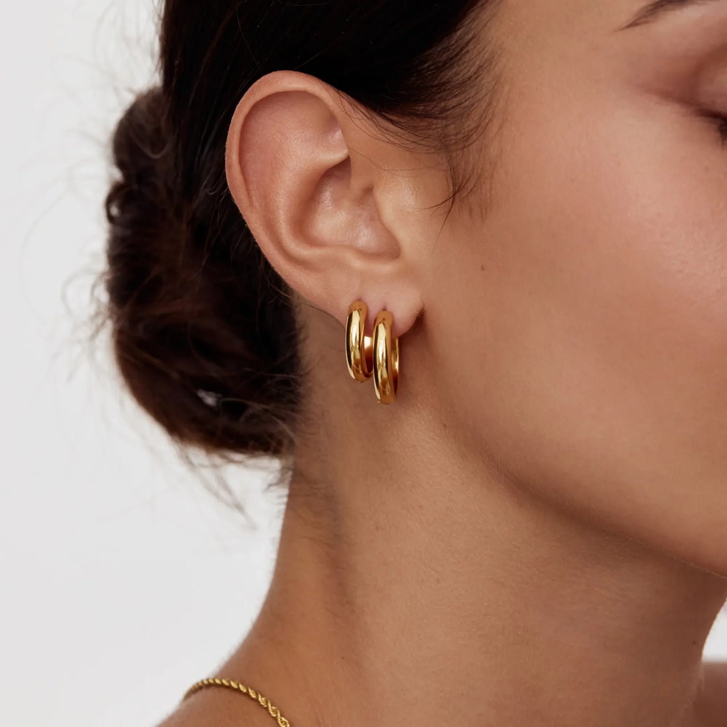 Bold Dome Hoops | Gold-Plated | Rounded Dome Hoop