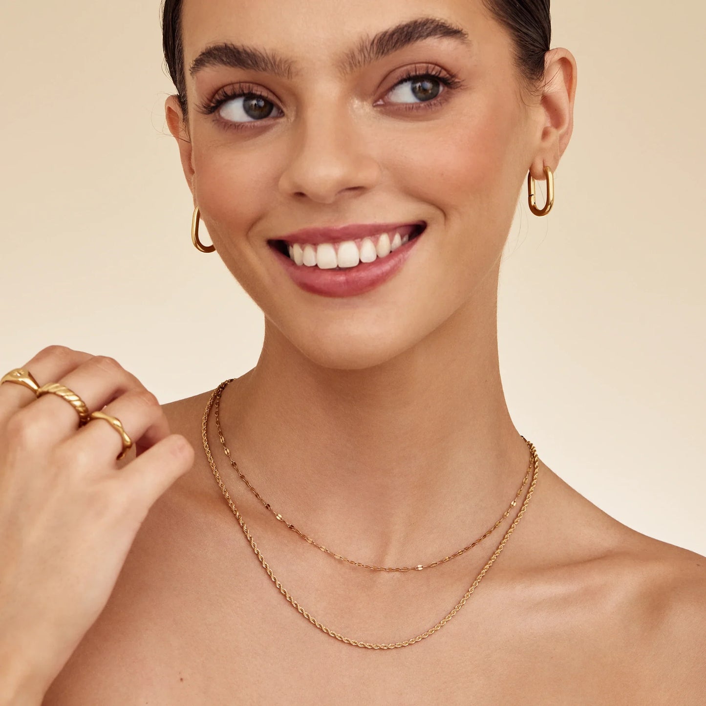 Rope Chain Necklace | Gold-Plated | Twisted Rope Design