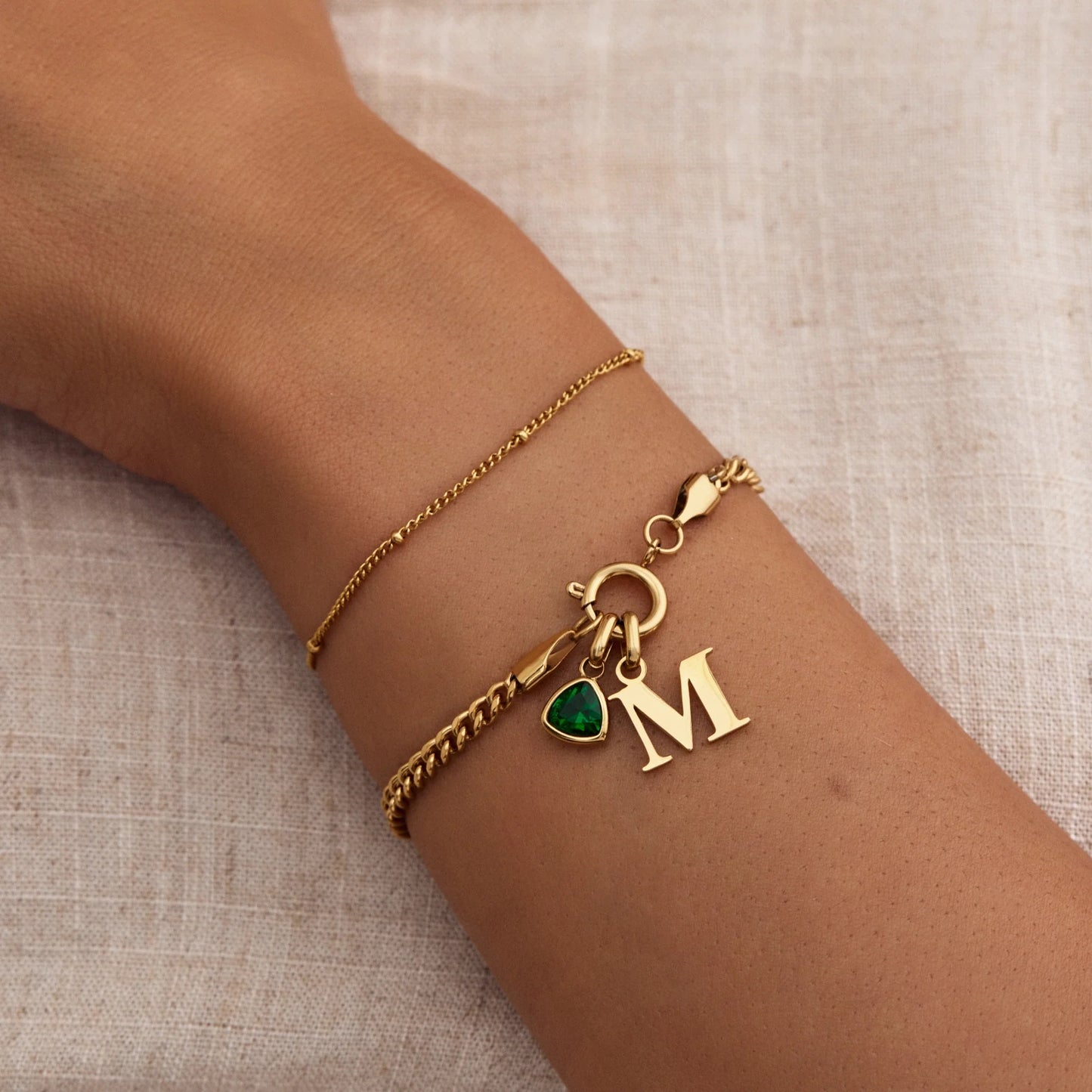 Satellite Chain Bracelet | Gold-Plated | Bead Accent Chain