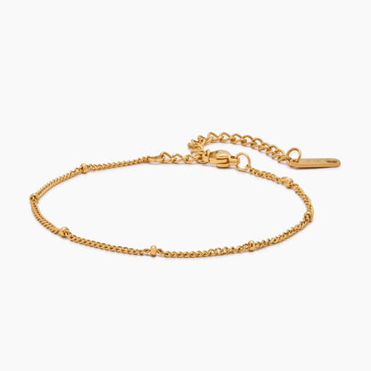 Satellite Chain Bracelet | Gold-Plated | Bead Accent Chain
