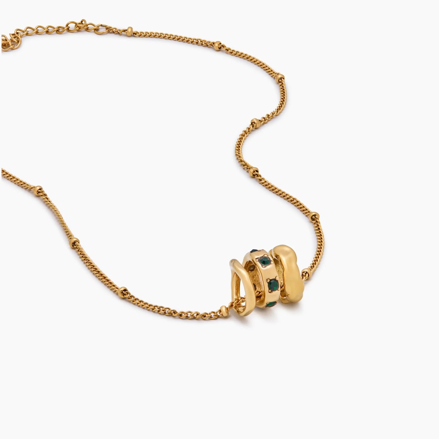 Amara Trio Pendant Necklace | Gold-Plated | Triple Ring Pendant