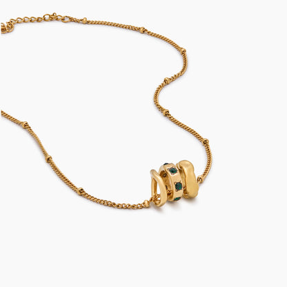 Amara Trio Pendant Necklace | Gold-Plated | Triple Ring Pendant