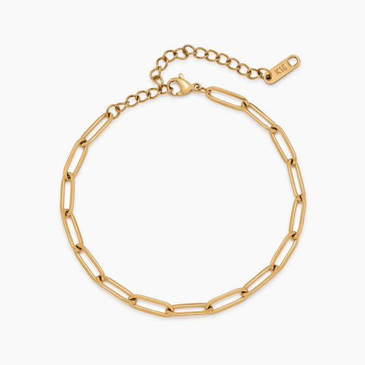 Everyday Essential Paperclip Bracelet | 18K Gold-Plated | Lightweight Everyday Chain