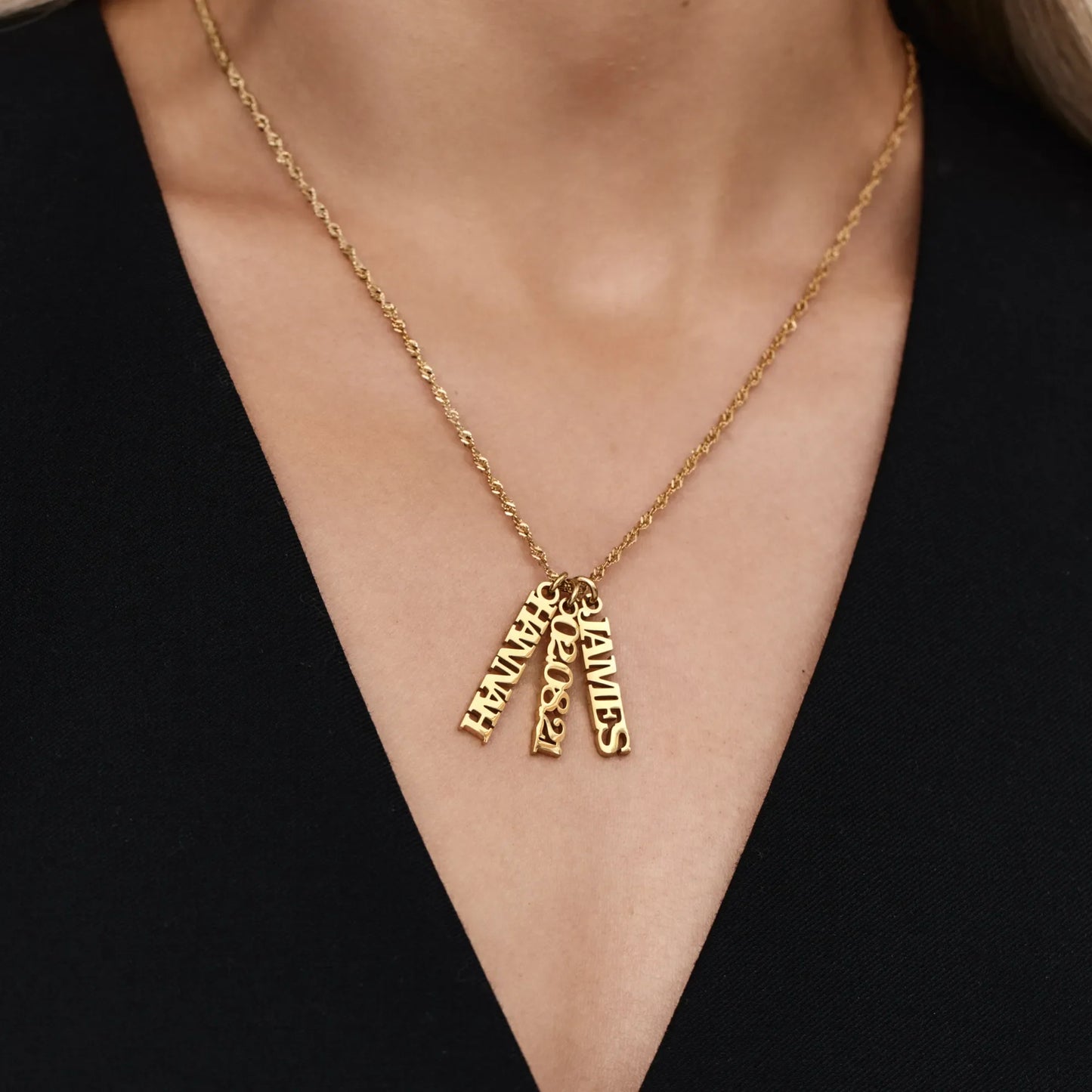 Singapore Multi Name Necklace | 18K Gold-Plated | Up to 3 Names