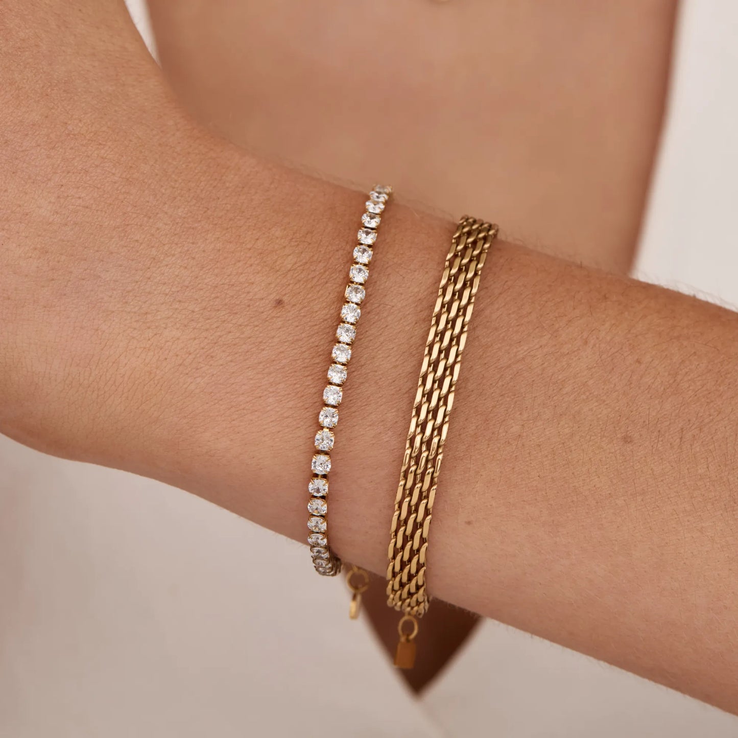 Panthera Link Bracelet | 18K Gold-Plated Stainless Steel | Woven Link Design