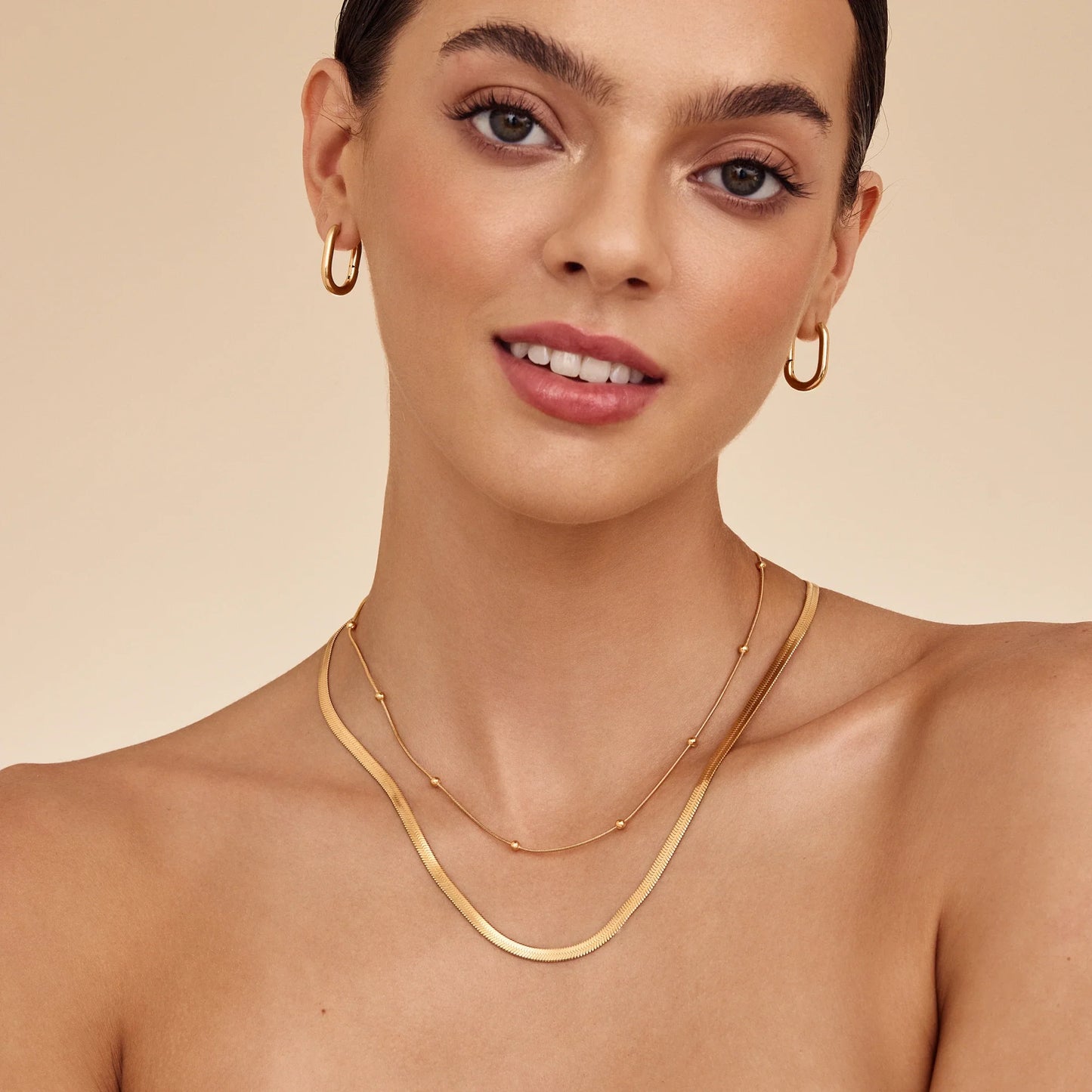 Snake Chain Necklace | 18K Gold-Plated | 4mm Flat Snake Chain