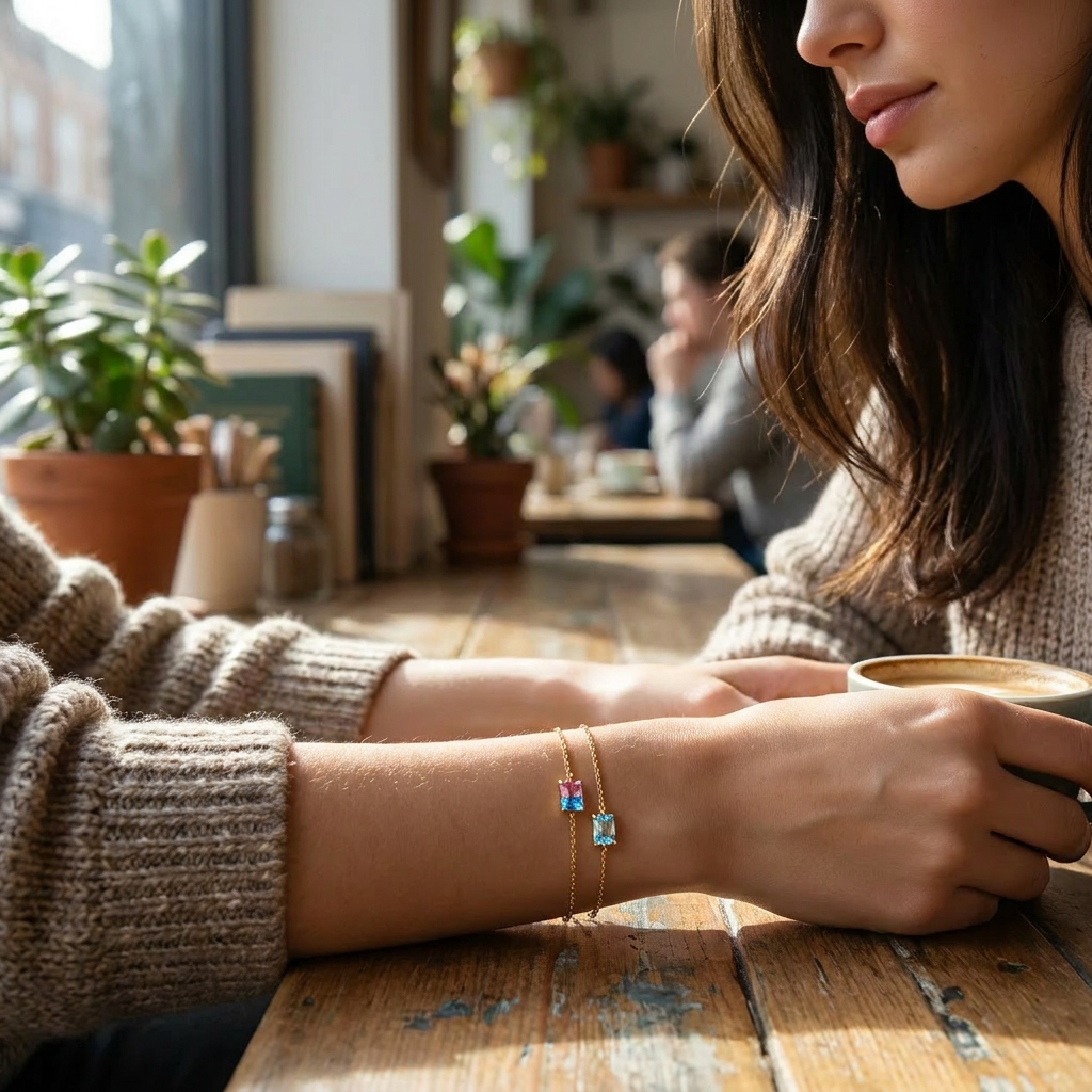 Forever Duo Birthstone Bracelet lifestyle