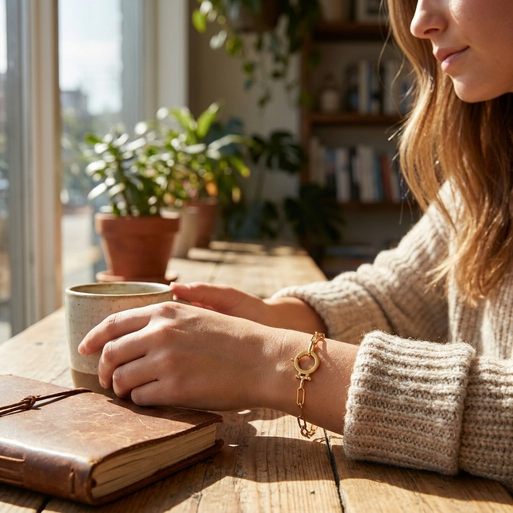 Essential Paperclip Chain Bracelet lifestyle