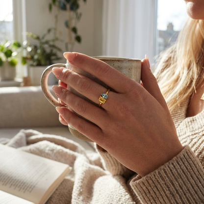 Duo Birthstone Ring lifestyle