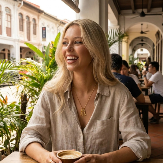 Singapore Multi Name Necklace lifestyle