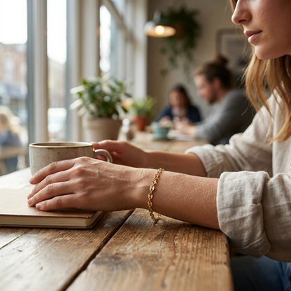 Bold Sequin Chain Bracelet lifestyle