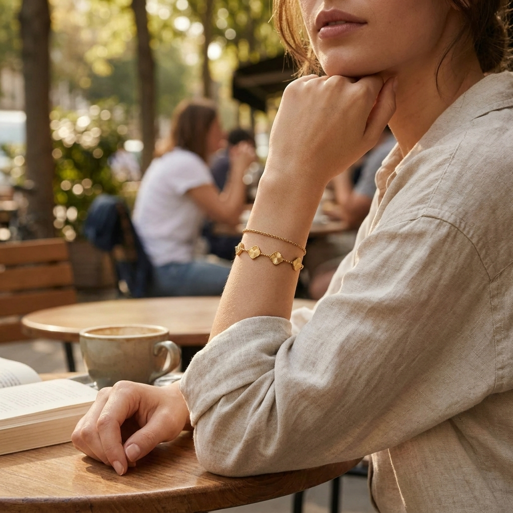 Sunburst Clover Bracelet lifestyle