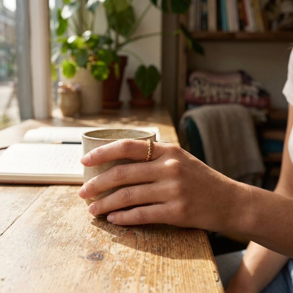 Golden Beaded Ring lifestyle