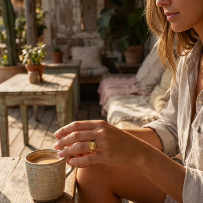 Sunburst Signet Ring lifestyle