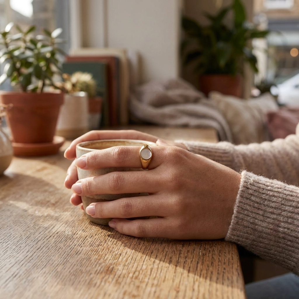 Mother Of Pearl Ring lifestyle