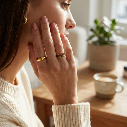 Sculpted Dome Ring lifestyle
