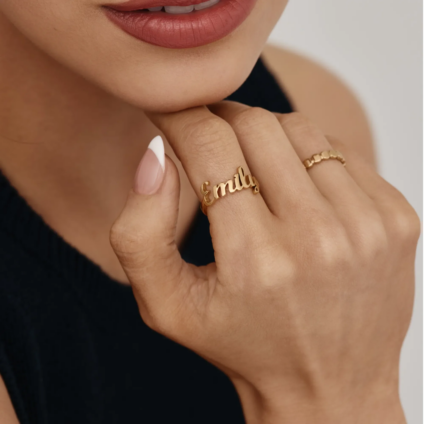 Custom Name Ring | Gold-Plated | 6mm Name Height