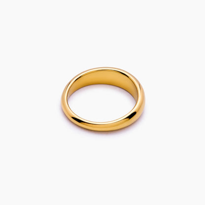 Sculpted Dome Ring | Gold-Plated | Smooth Rounded Dome Band