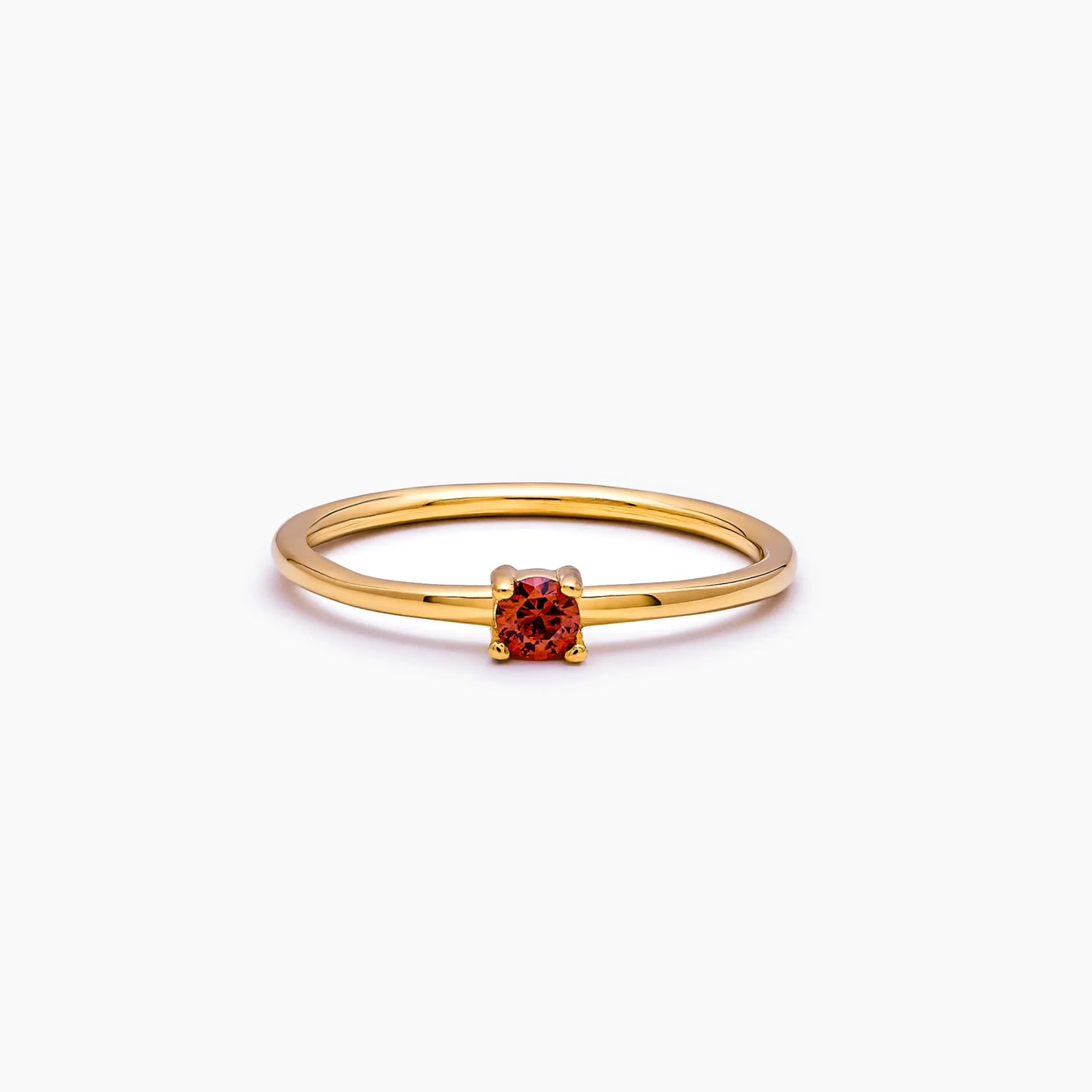 Dainty Birthstone Ring | Gold-Plated | 3mm Stone, 1.5mm Band