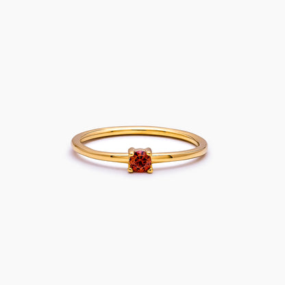 Dainty Birthstone Ring | Gold-Plated | 3mm Stone, 1.5mm Band
