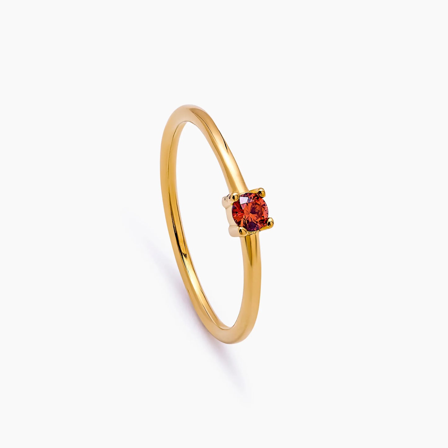 Dainty Birthstone Ring | Gold-Plated | 3mm Stone, 1.5mm Band