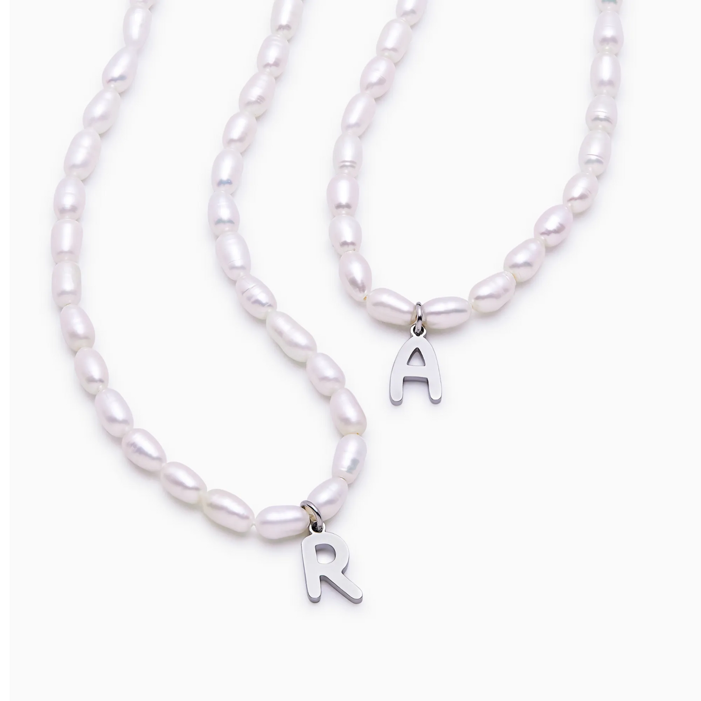 Statement Initial Pearl Necklace | Gold-Plated | Freshwater Pearls & Initial