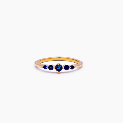 Belle Stacking Birthstone Ring | Gold-Plated | 5-Stone Band