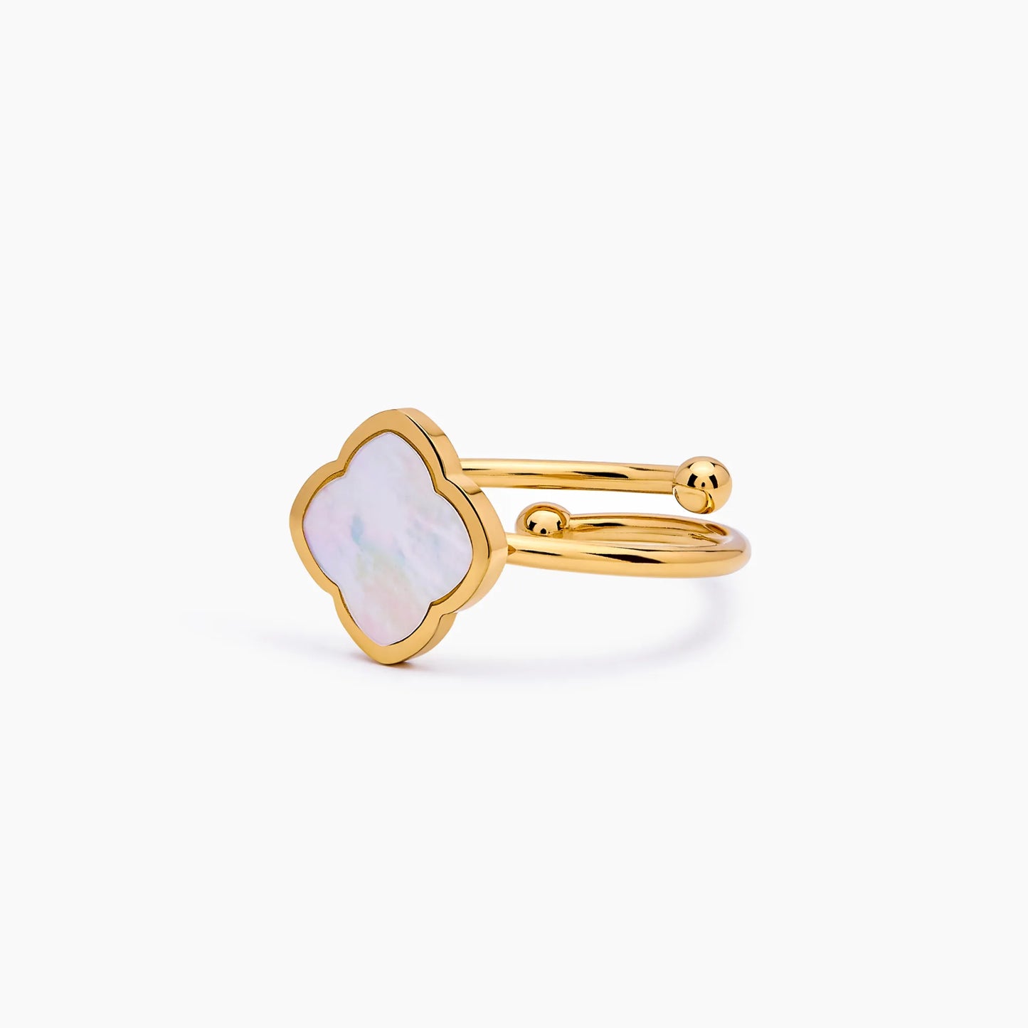 Clover Wrap Ring | Gold-Plated | Four-Leaf Clover Design