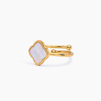 Clover Wrap Ring | Gold-Plated | Four-Leaf Clover Design