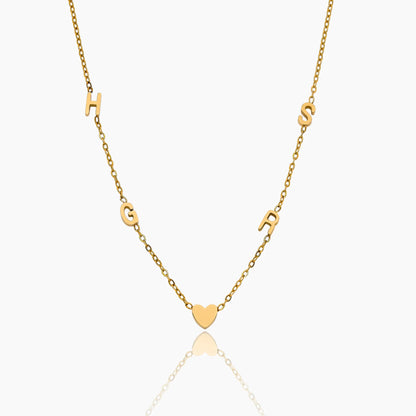 Multi Initial Necklace | Gold-Plated | Multiple Letter Initials