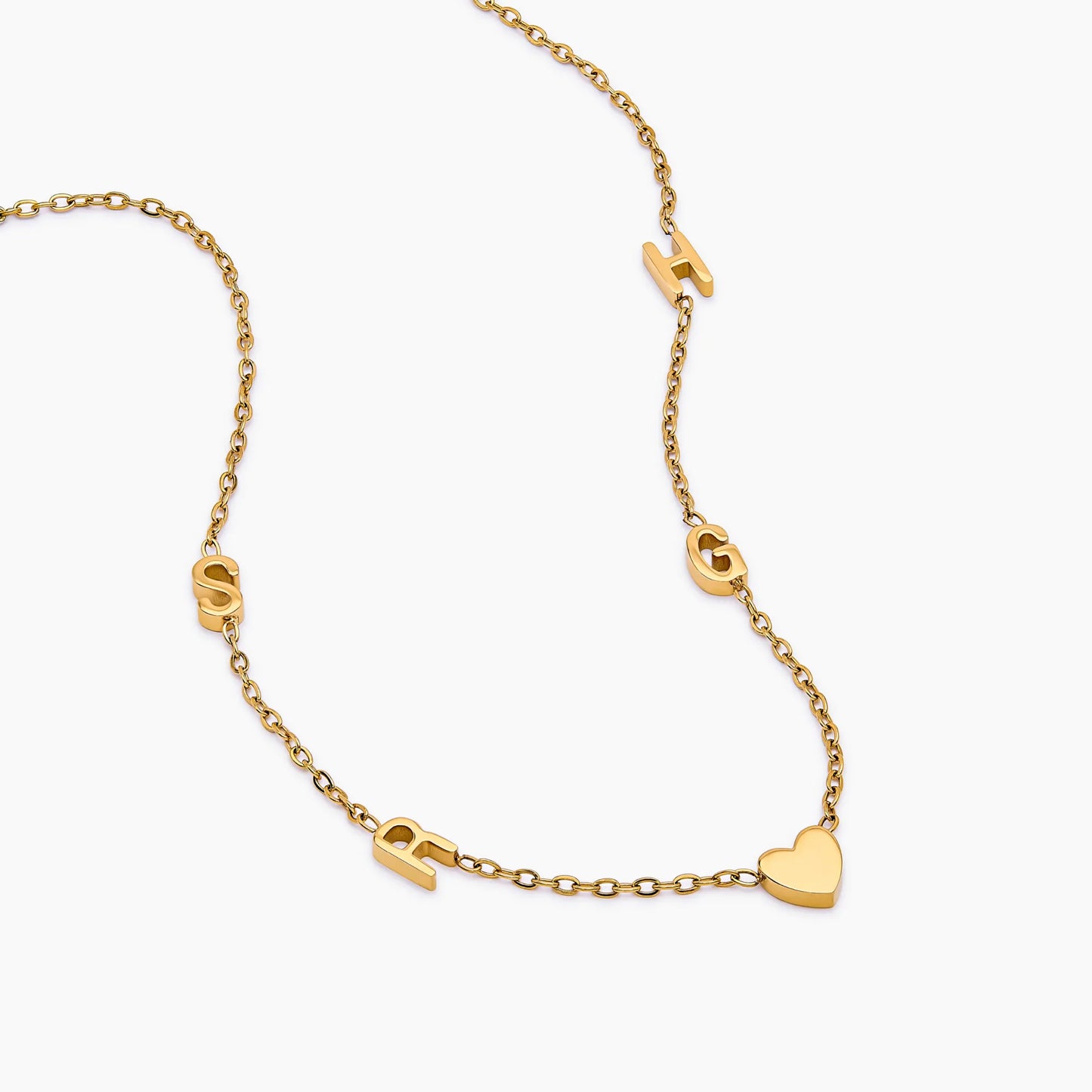 Multi Initial Necklace | Gold-Plated | Multiple Letter Initials