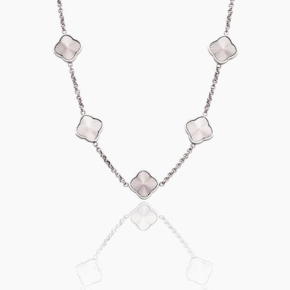 Sunburst Clover Necklace | Gold-Plated | Floral Clover Charms