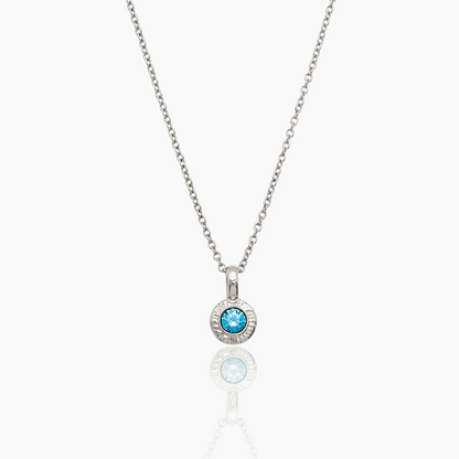 Crushed Birthstone Pendant Necklace | 18K Gold-Plated | Crushed Stone Pendant