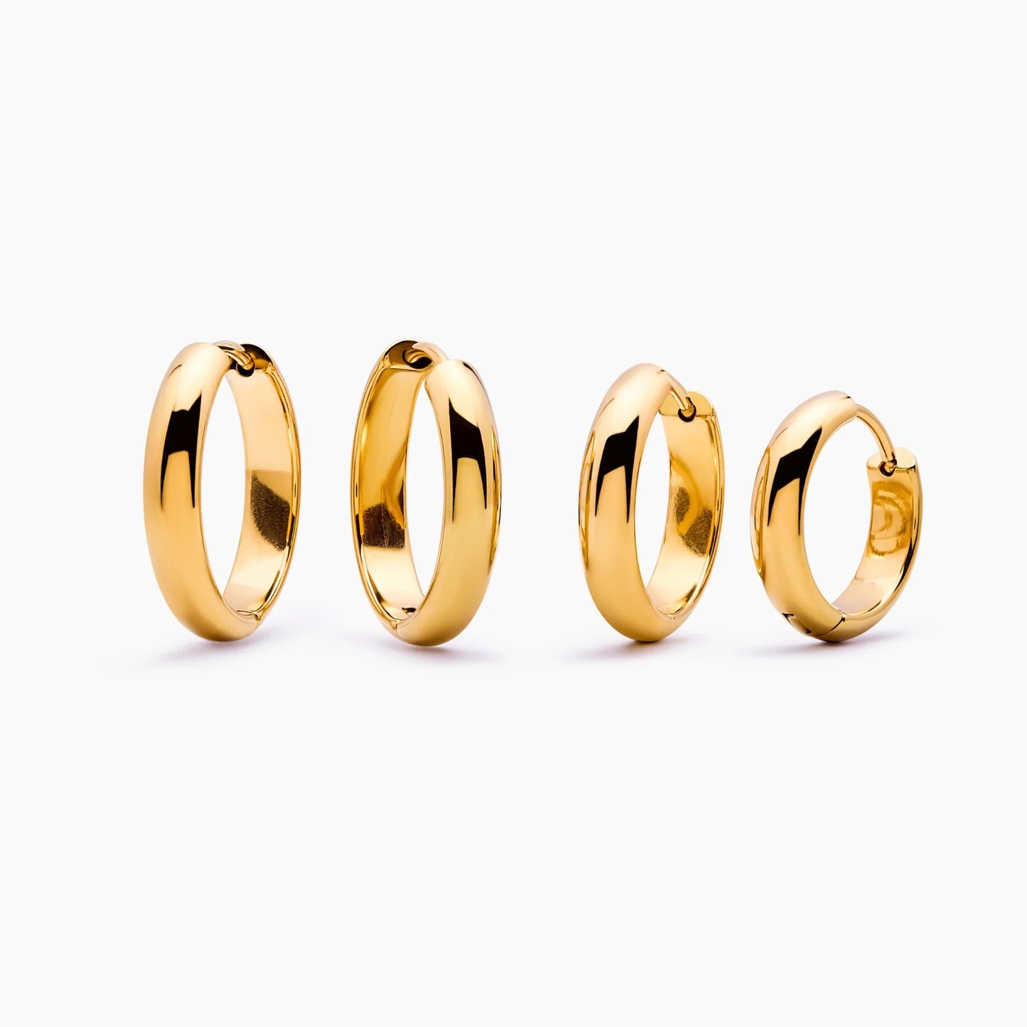 Bold Dome Hoops | Gold-Plated | Rounded Dome Hoop