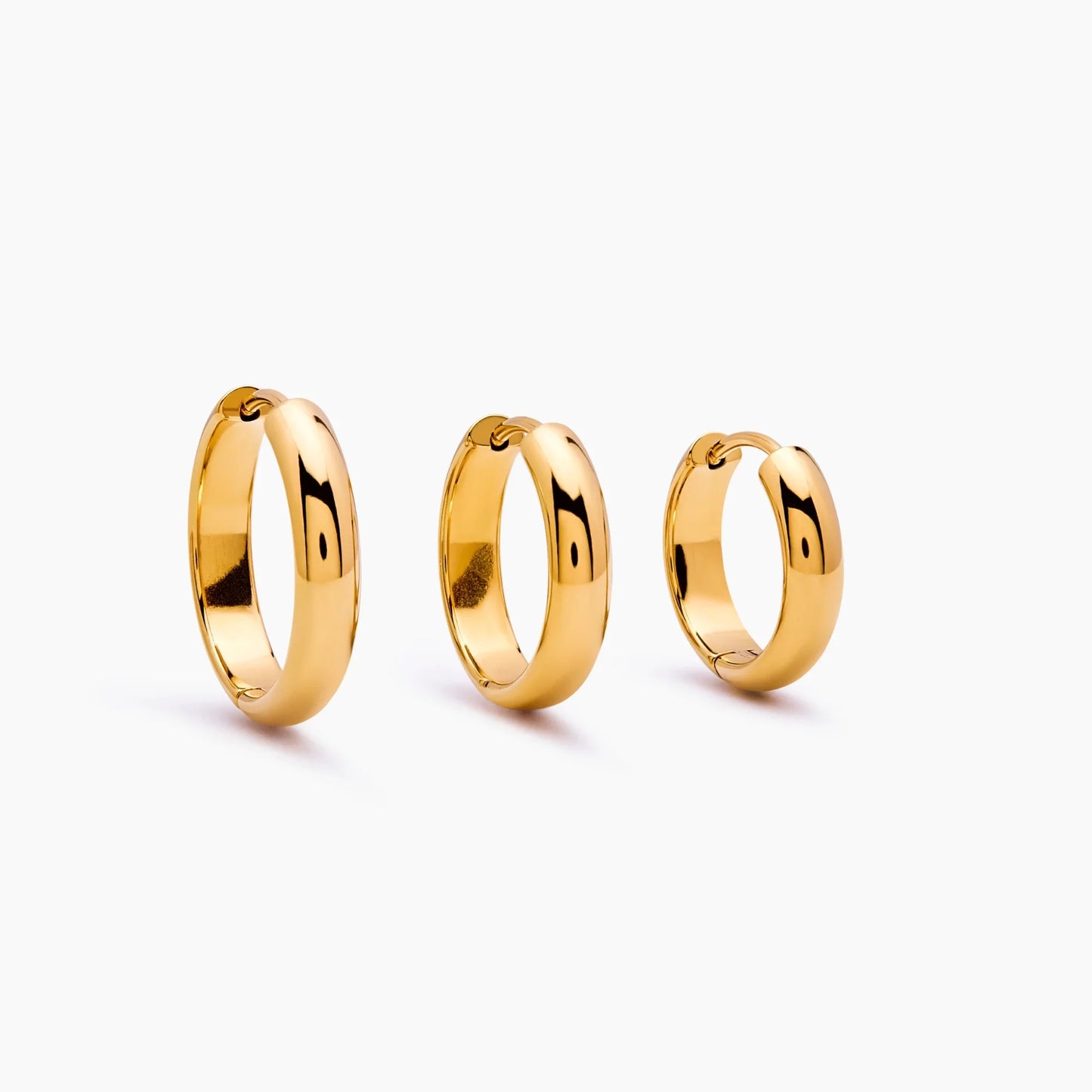 Bold Dome Hoops | Gold-Plated | Rounded Dome Hoop