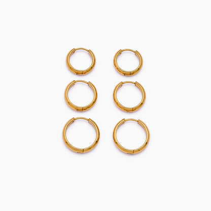 Bold Dome Hoops | Gold-Plated | Rounded Dome Hoop