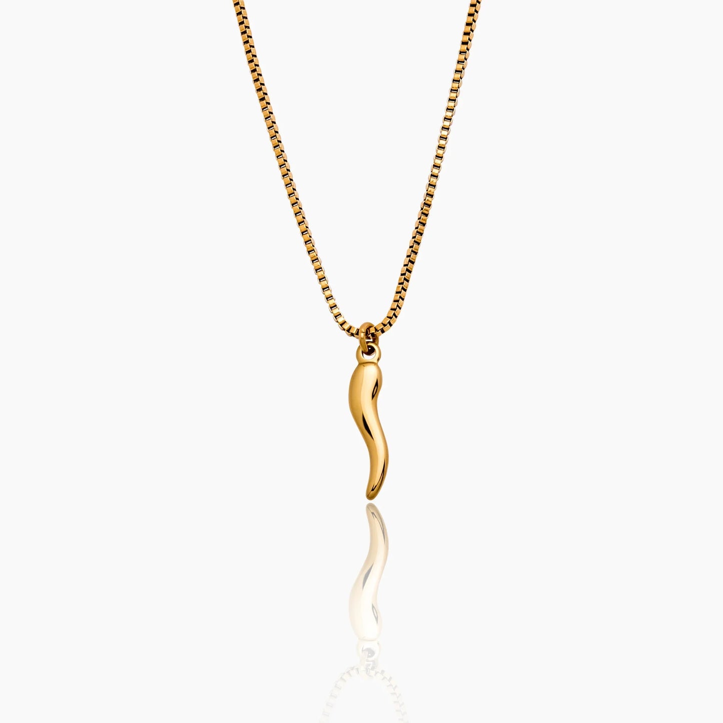 Cornicello Necklace | Gold-Plated | Italian Horn Pendant