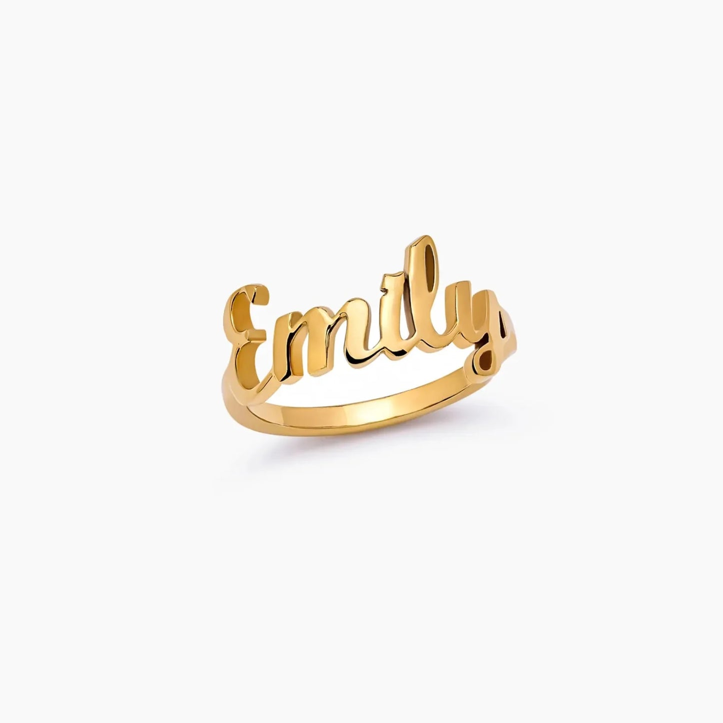 Custom Name Ring | Gold-Plated | 6mm Name Height